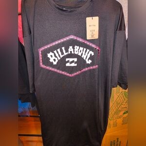 Billabong Black Tee with Pink Graphic